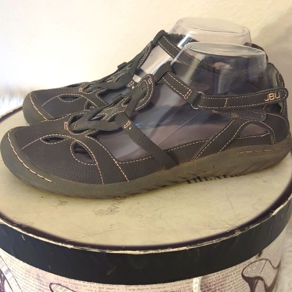 JBU Memory Foam Outdoor Sandals 8.5 - Picture 1 of 11